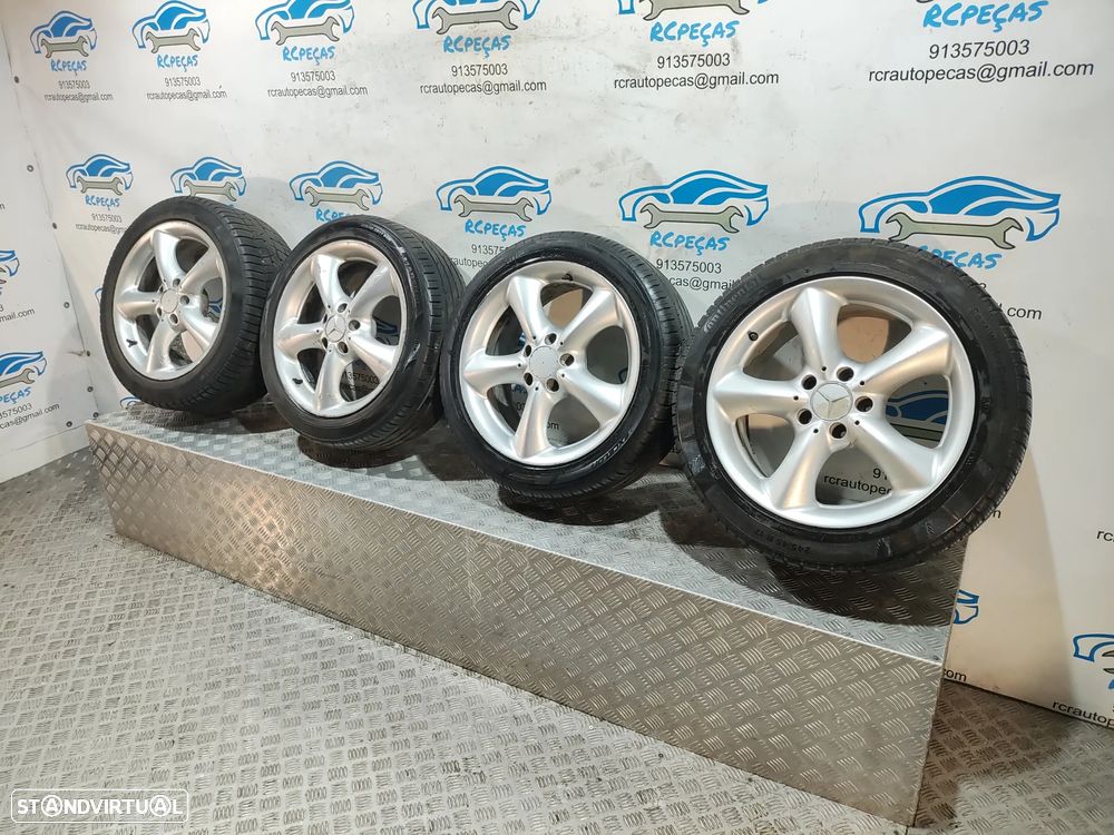 - Conjunto Jantes 17 Originais Mercedes Benz Class C W203 7,5J 8,5J ET34 ET36 5x112 - 2
