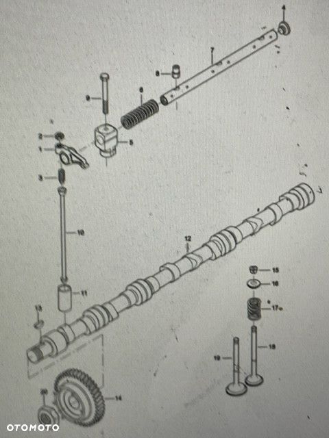 Wałek rozrządu 837070193 camshaft Sisu 620 oryginał - 5