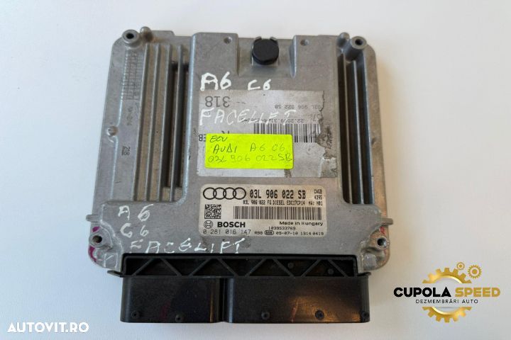 Calculator motor ECU 2.0 TDI 03L906022SB Audi A6 4F/C6 [facelift] [20 - 1