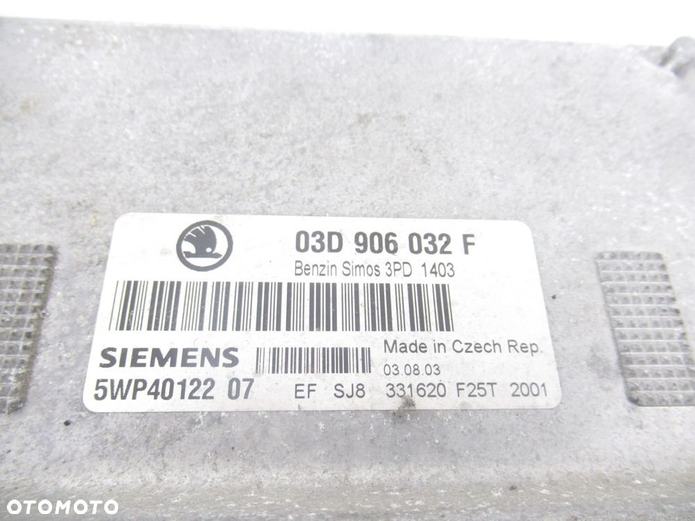 STACYJKA STEROWNIK SKODA FABIA I 1.2 03D906032F 5WP4012207 6Q2937049C - 11