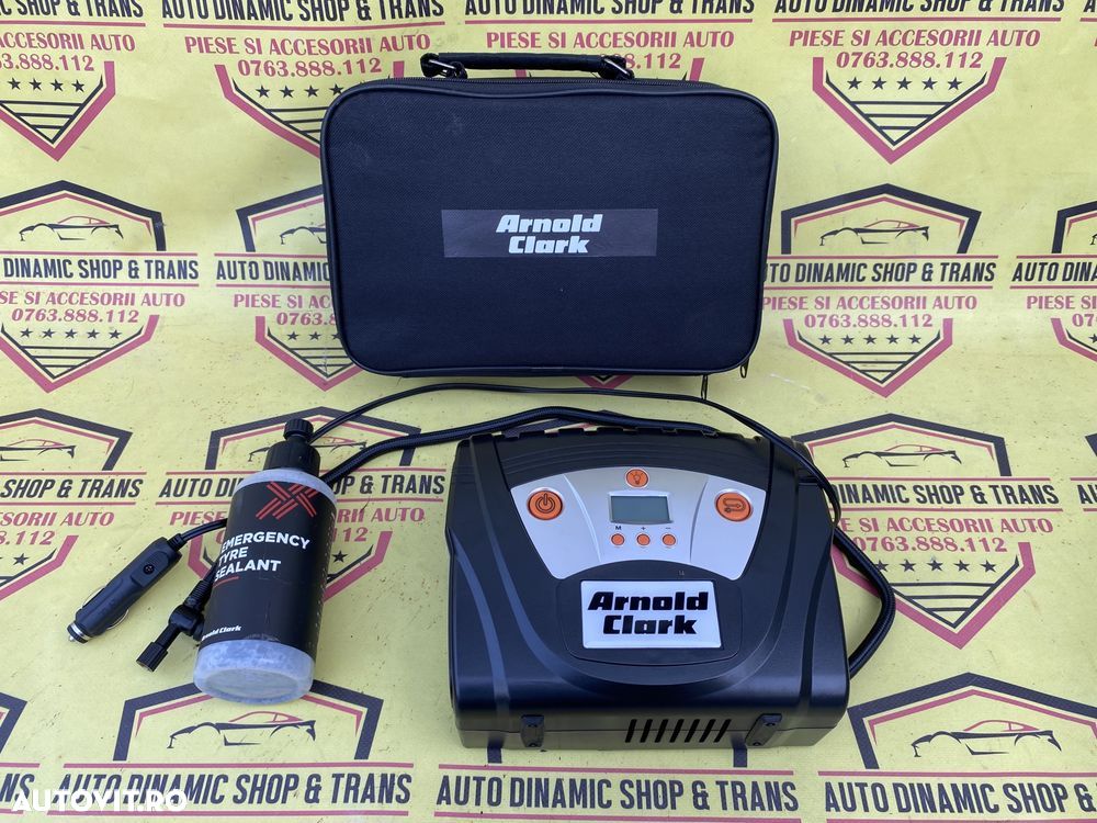 Compresor auto umflat roti Arnold Clark kit pana 12 V afisaj digital - 2