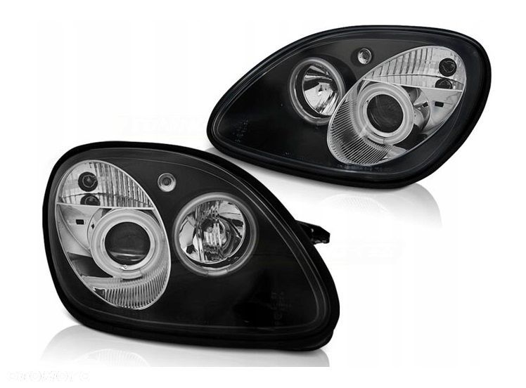 Reflektor Lampy kpl Ringi Angel Eyes Led CCFL Tuning Mercedes Slk r 170 - 2