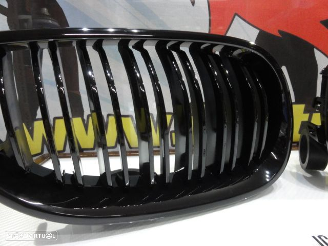 Grelha frontal BMW E60 2003-2010 M4 look / dupla lâmina em preto piano brilhante - 4