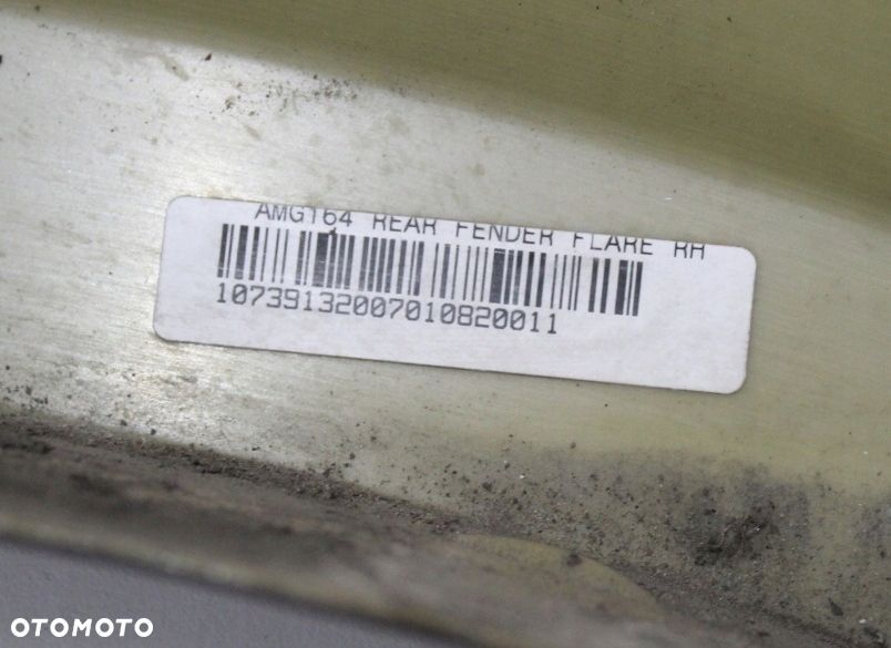 Nakładka listwa AMG błotnika tylna prawa Mercedes ML W164 A1648843022 197 - 7