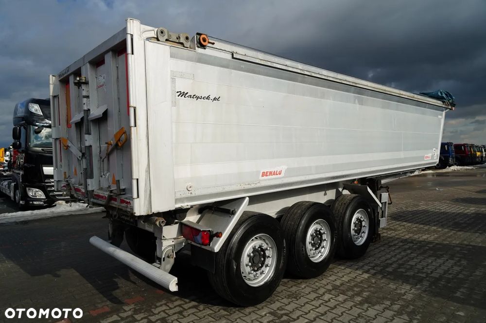 Benalu WYWROTKA / 27 m3 / ALUMINIOWA / OŚ PODNOSZONA / WAGA: 5 100 KG /  ELEKTRYCZNA PLANDEKA - 8