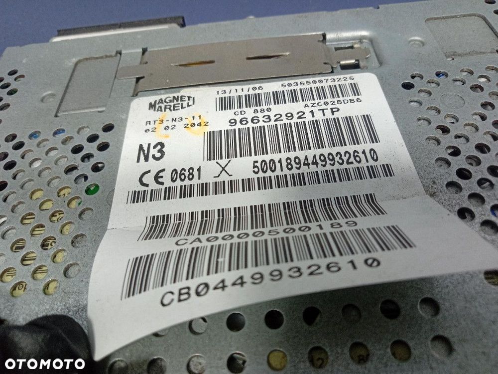 PEUGEOT 607 I LIFT 04-08 RADIO CD 96632921TP - 8