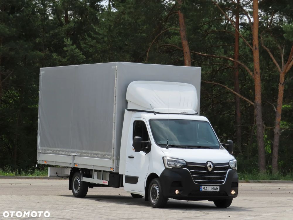 Renault Master 2.3 dCi 163 Km WZMACNIANY Plandeka 10 Euro Palet, Skrzynia 4870 mm Długa, 2550 Wysokość, MOŻLIWA FIRANA Stan Jak NOWY Gotowy Dostępny POLECAM - 2