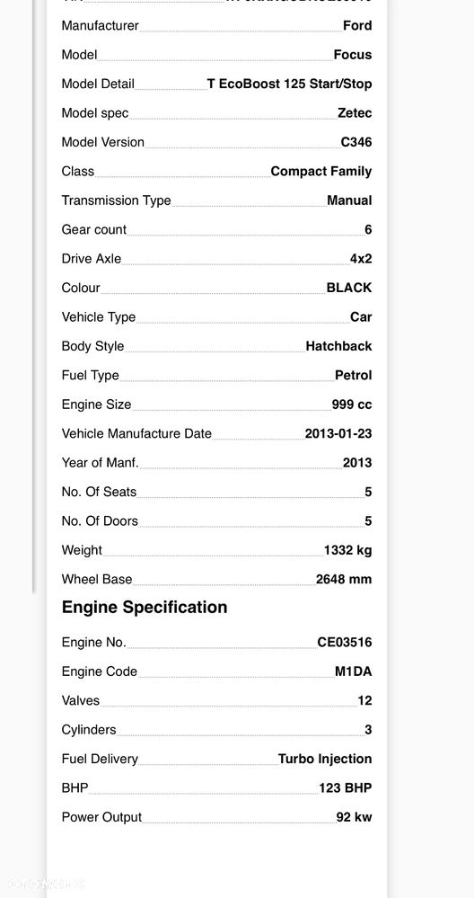 Silnik kompletny Ford Focus c max fiesta M1DA 1.0 ecoboost F1FG-6006-ba RmF1fg-6006-ba film video 40 tys - 18