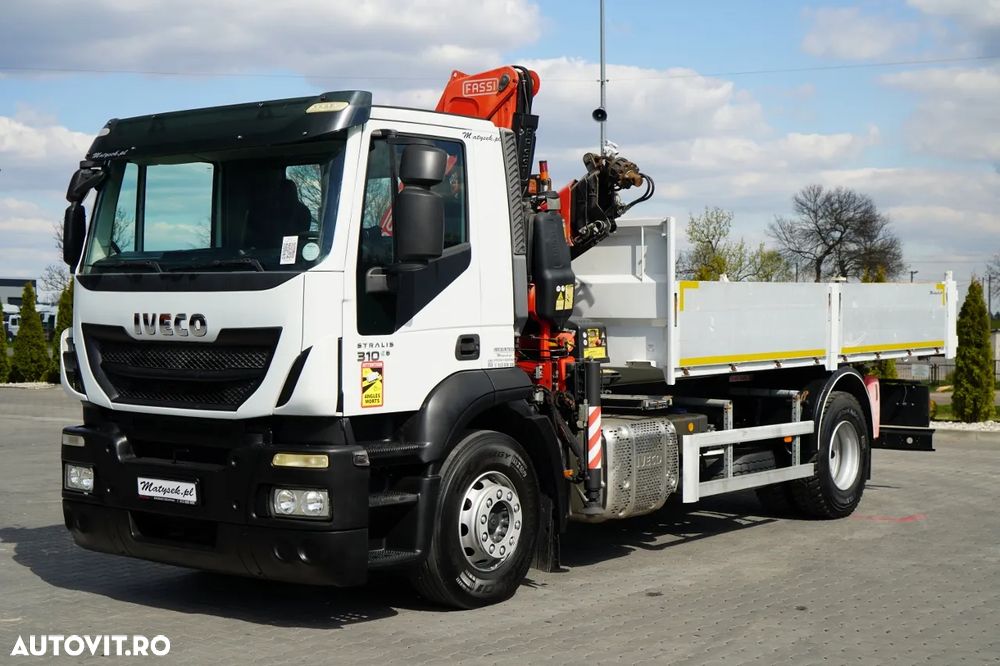 Iveco STRALIS / 310 / 4x2 / BASCULĂ - 5,3 M / HDS FASSI 135 - 8 M / EURO 6 - 8