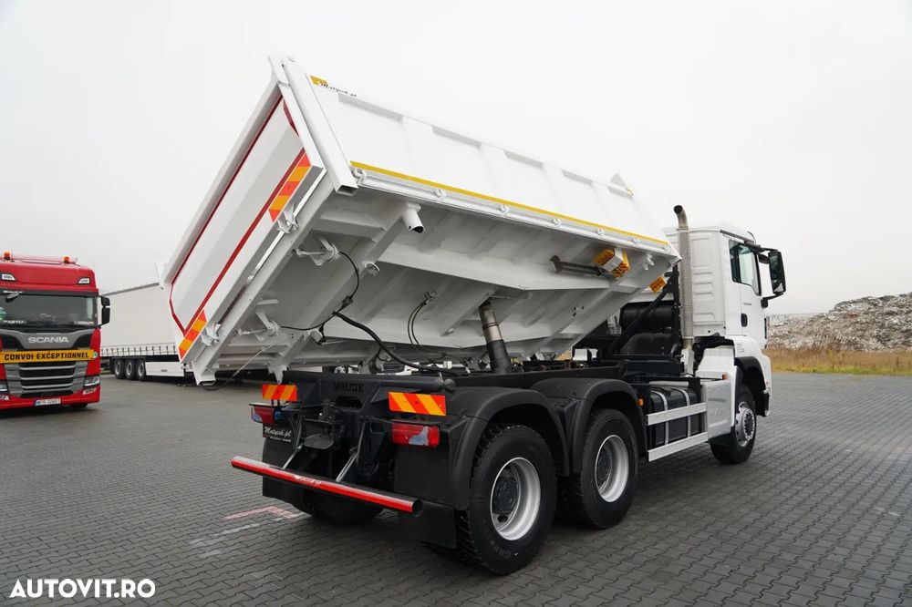 MAN TGS 26.480 / 6X6 / BASCUNĂ 3 LATE / BASCUNĂ HIDRODOXICĂ / MANUALĂ / BORDMATIC - 7