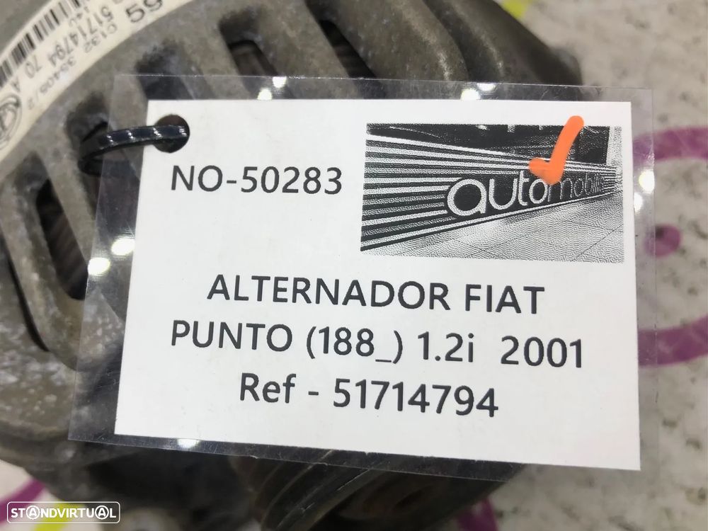 Alternador FIAT PUNTO (188_) 1.2 Ref - 51714794 NO-50283 - 5