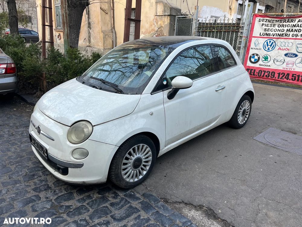 Bara fata completa Fiat 500 alb 2007 - 5
