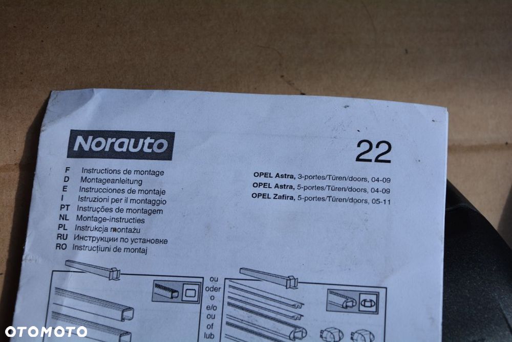 Opel Astra H / Zafira B   Bagażnik dachowy oryginał Norauto klucz - 5