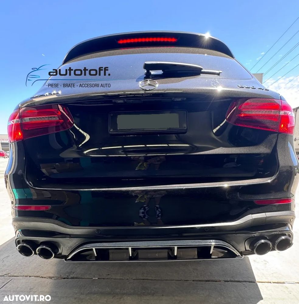 Difuzor bara spate Mercedes GLC X253 SUV (2015+) NEW Design Full Black - 4
