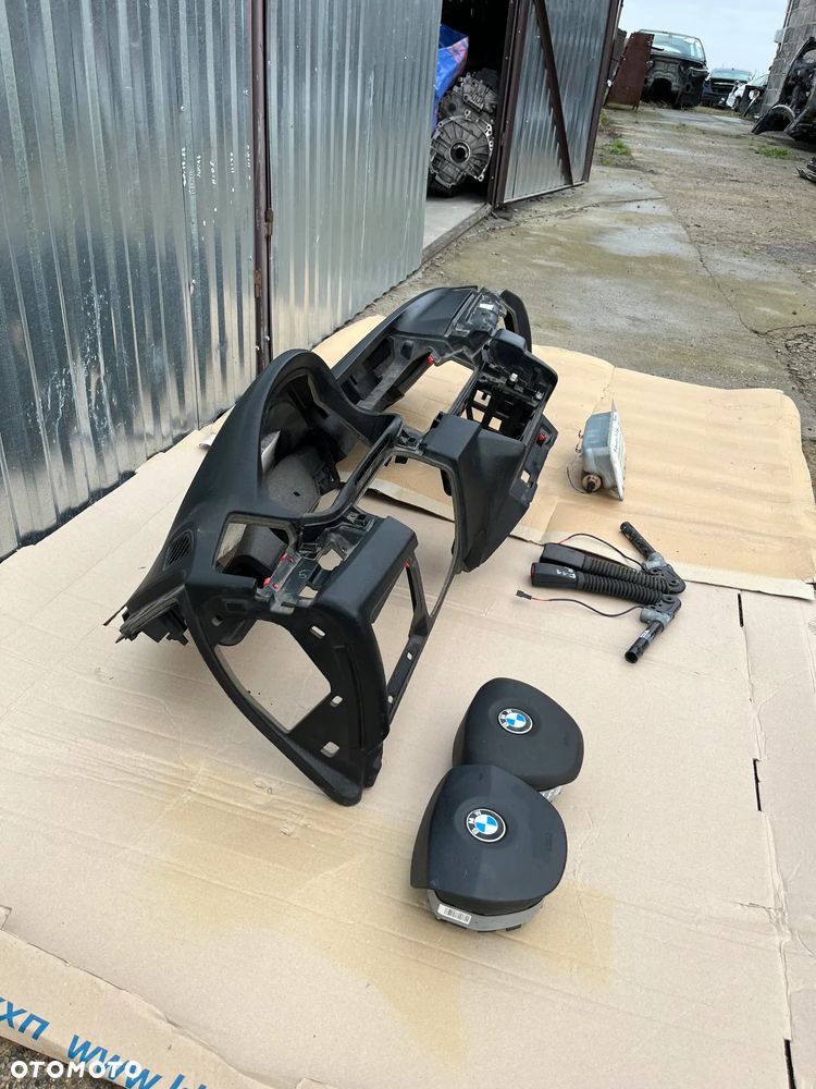BMW 5 F10 F11 DESKA ROZDZIELCZA KOKPIT KONSOLA ARIBAG NAPINACZE ORYGINAŁ KOMPLET - 4
