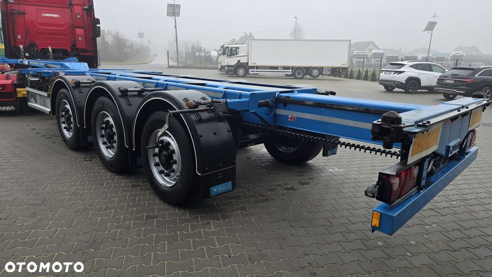 D-TEC FLEXITRAILER 3 osiowa pełna opcja 1x40 1x45 2x20 podnoszona oś super stan! niska waga! - 13