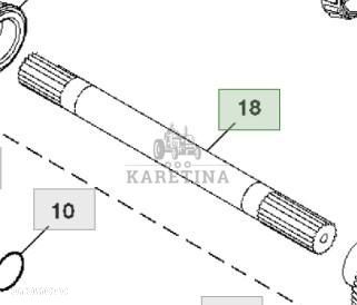 John Deere 8110 8210 8310 8410 Wał CZĘŚCI R132248 - 1