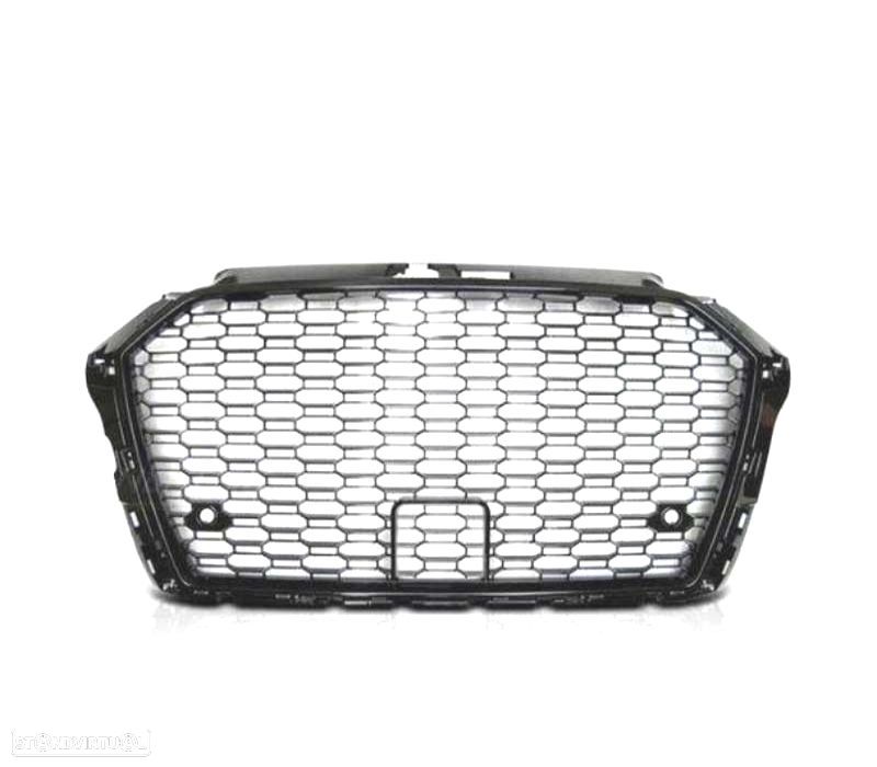GRELHA DIANTEIRA AUDI A3 8V 16-19 PDC LOOK RS3 PRETO BRILHANTE - 2