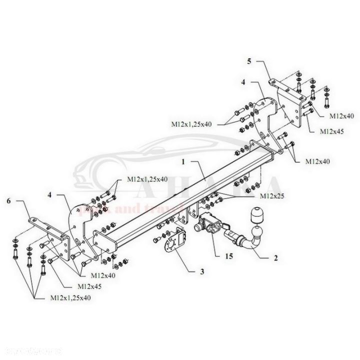 Hak Holowniczy Automat Do Nissan Navara D40 2005-2010 (Zderzak Rurkowy) - 3