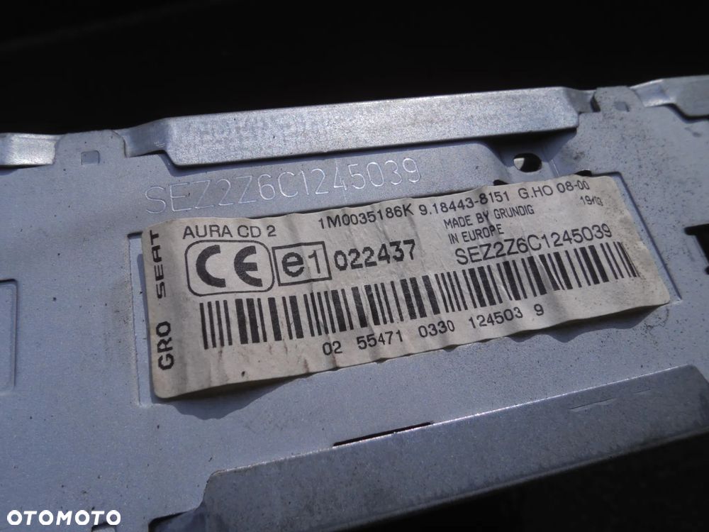 RADIO AURA CD2 SEAT LEON I TOLEDO II 1M0035186K + KOD  POSIADAM 2 SZT - 7