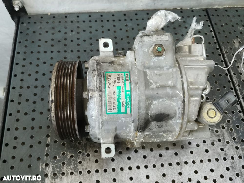 compresor clima ac vw touran golf 5 caddy seat altea 5p toledo 5p skoda octavia 2 audi a3 8p 1k0820803g - 1