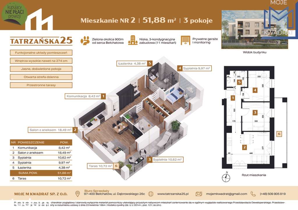 Zamieszkaj w ciszy z widokiem na zieleń