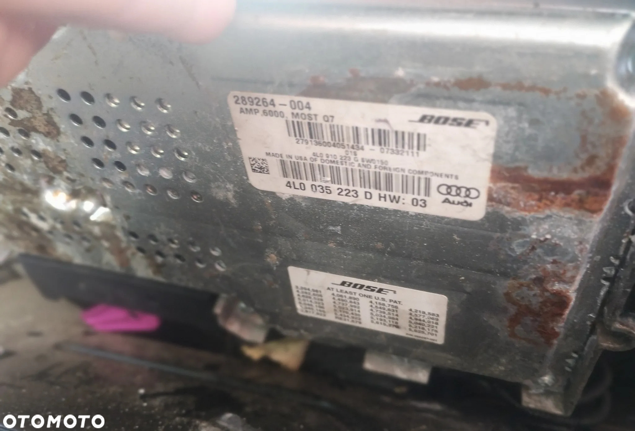 AUDI Q7 4L 05-10 r. WZMACNIACZ AUDIO BOSE 4L0035223D + - 2