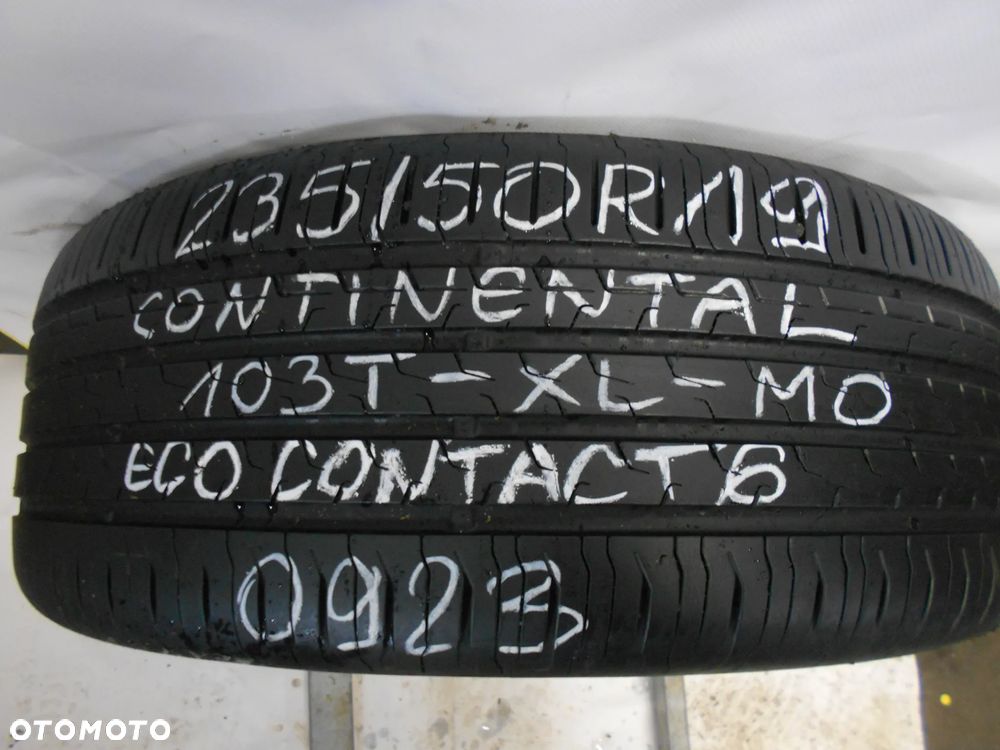 OPONA POJEDYNKA 235/50R19 CONTINENTAL ECO CONTACT 6 XL MO DOT 0923 6.7MM - 1