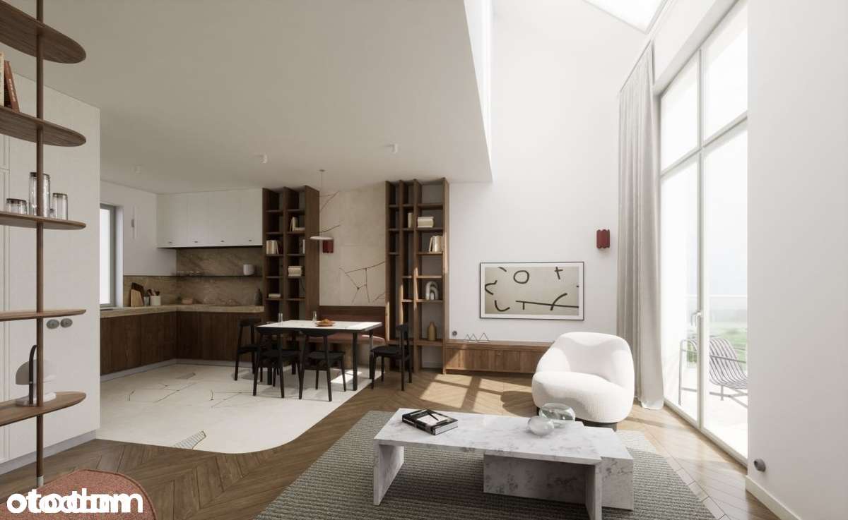 4 pokoje | piętro + antresola | 124,49 m² | gotowe