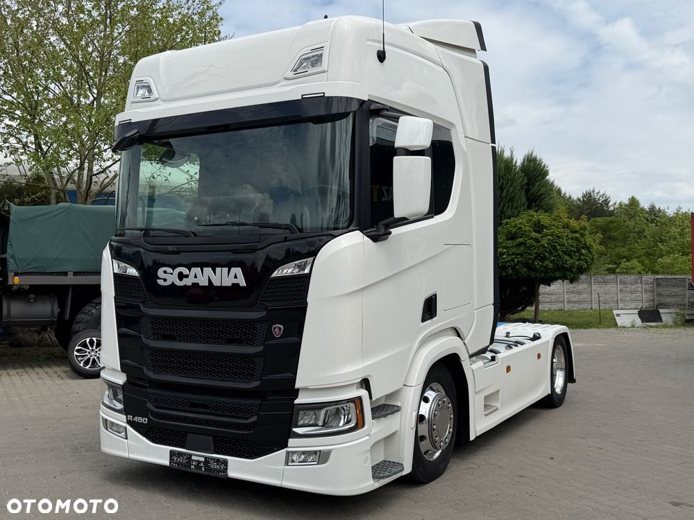 Scania Low deck mega r450 z Niemiec alcoa full led dwa duże zbiorniki navi klima postojowa nowe Tacho - 15