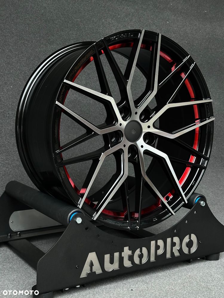 NOWE felgi 19 BMW CZARNY POŁYSK polerowany front czerwone wstawki  Candy RED 5x120 8.5j ET35 F10 Z3 Z4 E46 X1 X3 E83 F25 X5 E90 F30 F32 F34 GT F01 F12 F20 E87 F22 E60 xDrive  alufelgi - 8