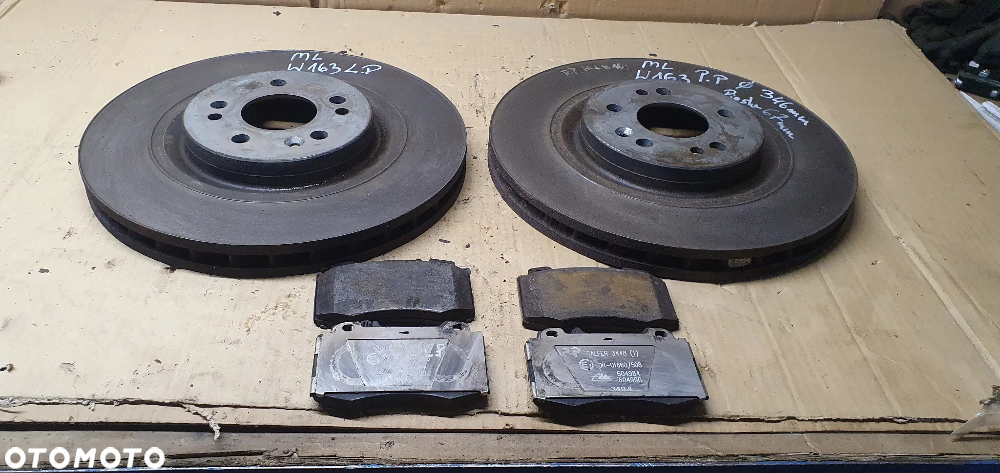 Tarcze hamulcowe przód przednie klocki Mercedes ML W163 4.0 CDI A1634210512 - 4