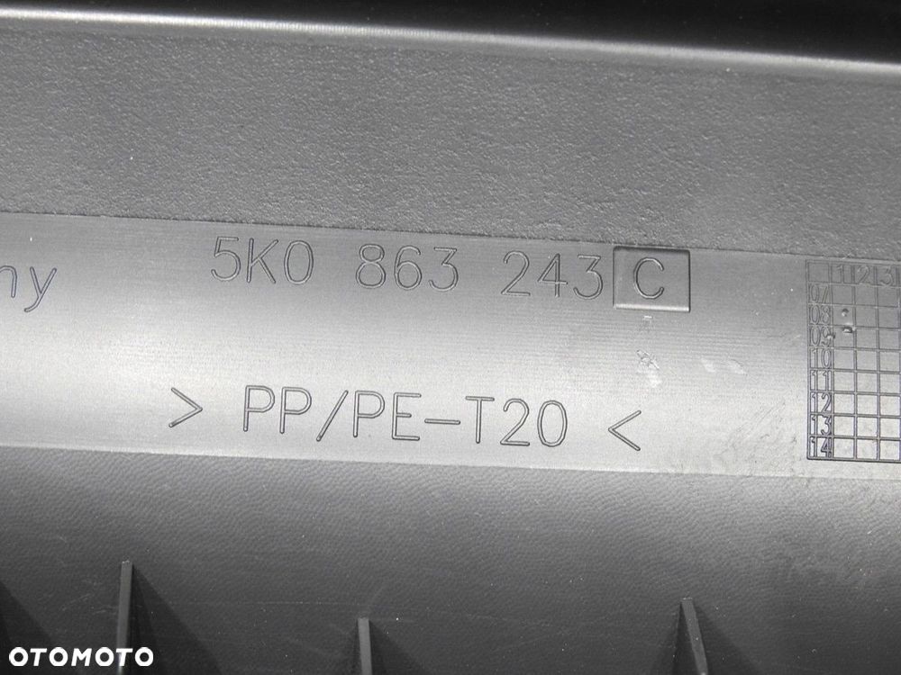 TUNEL ŚRODKOWY VW GOLF VI 5K0863243C - 8