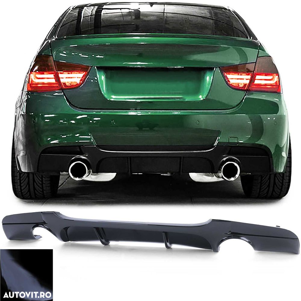 Difuzor Bara Spate M Cu Prinderi ORIGINALE, model 335 BMW E90 E91, NOU - 8