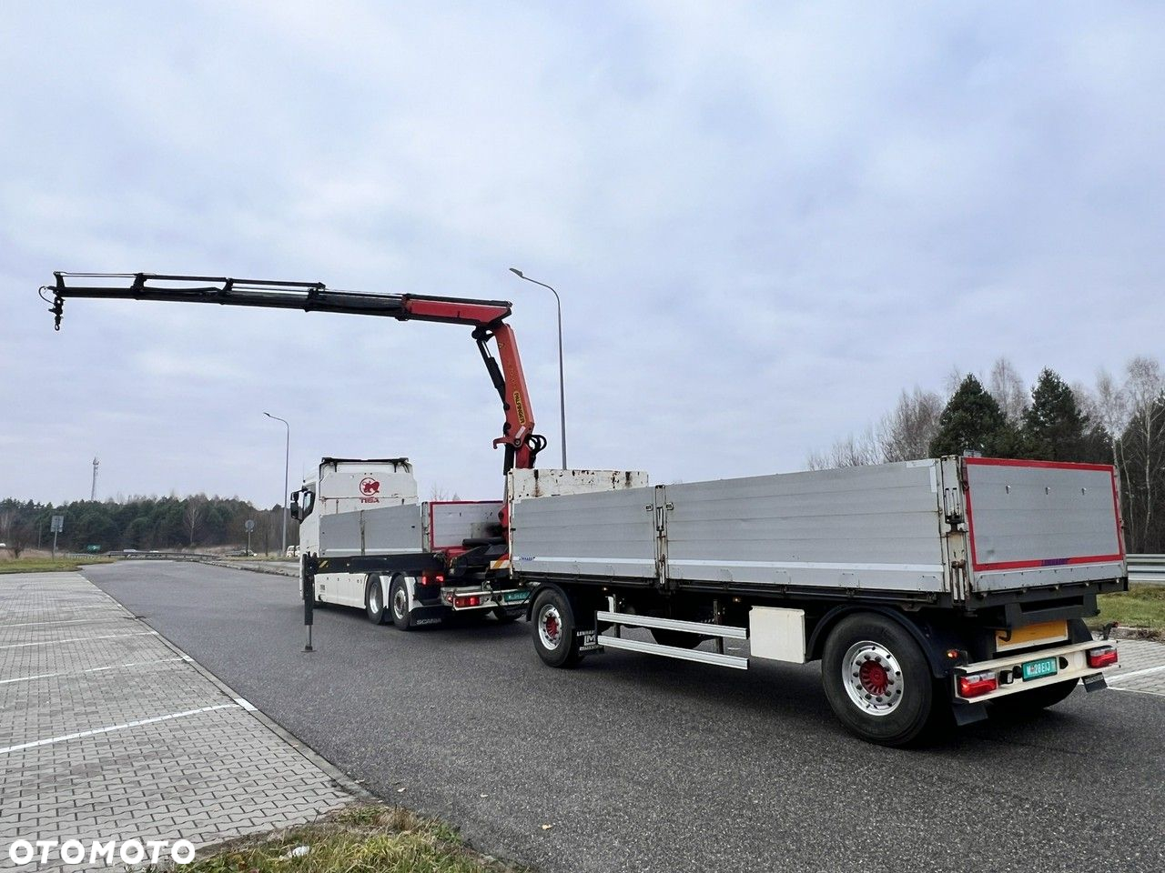 Scania s730 zestaw z przyczepa 2017/18 v8 palfinger dźwig z hds 6x2/4 - 15