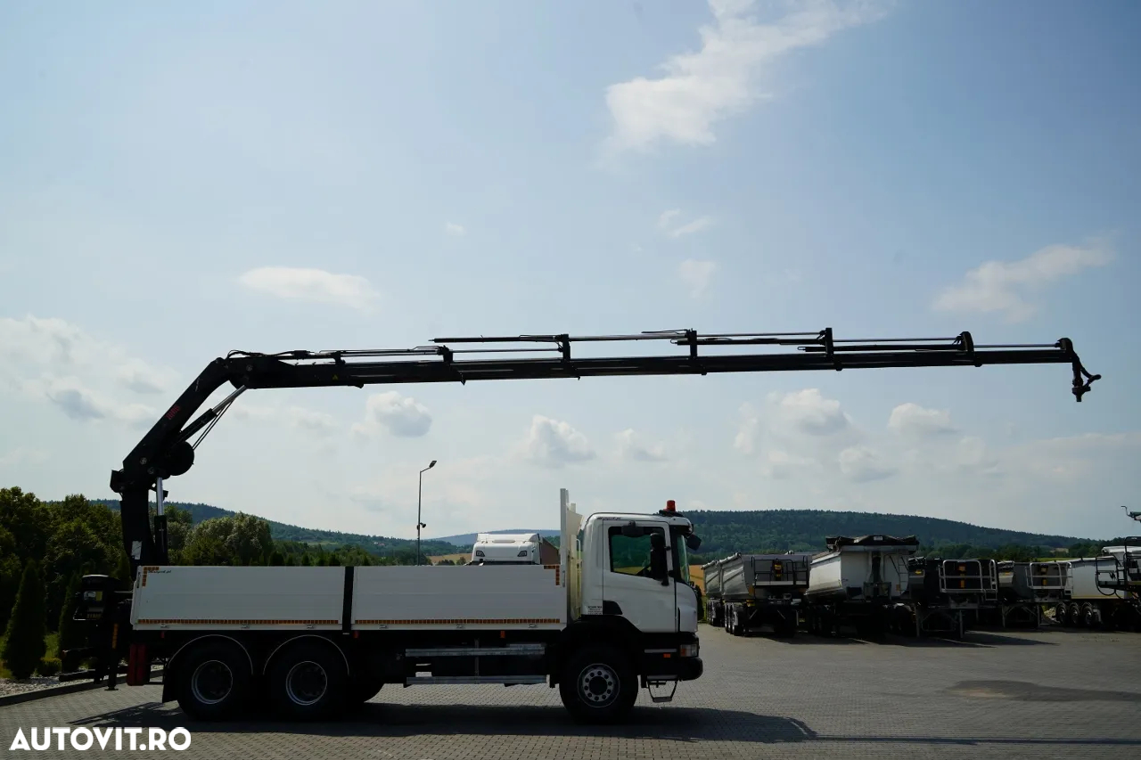 Scania P360 / 6X4 / LIVRARE 4.85 + HIAB 211 E-6 HIDUO / CAPACITATE DE RIDICARE 7100 KG / ATINGERE MAXIMĂ 16.5 M / RADIOCOMANDĂ - 9