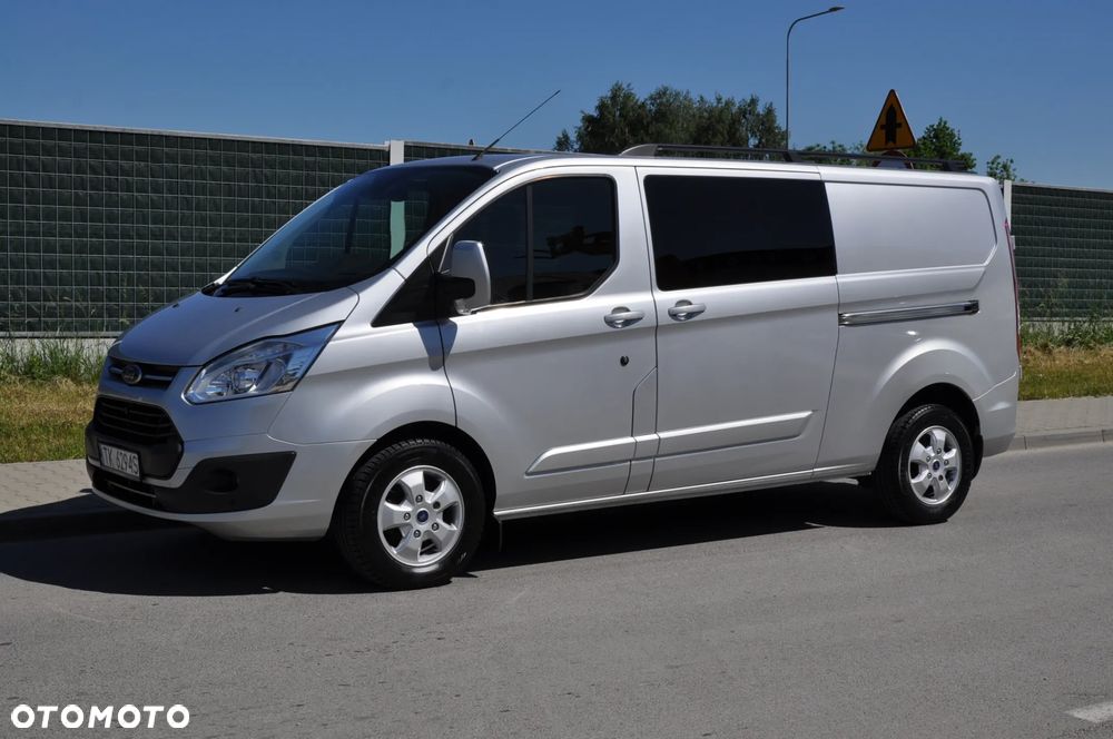 Ford TRANSIT CUSTOM 170 KM M6 Limited DCiV 290 L2 5 osobowy Brygadowy Krajowy I Właściciel Serwisowany Drzwi przesuwne z dwóch stron - 7