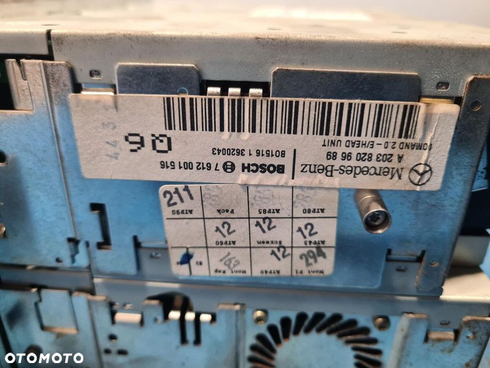 MERCEDES W203 RADIO CD 2038209689 - 8