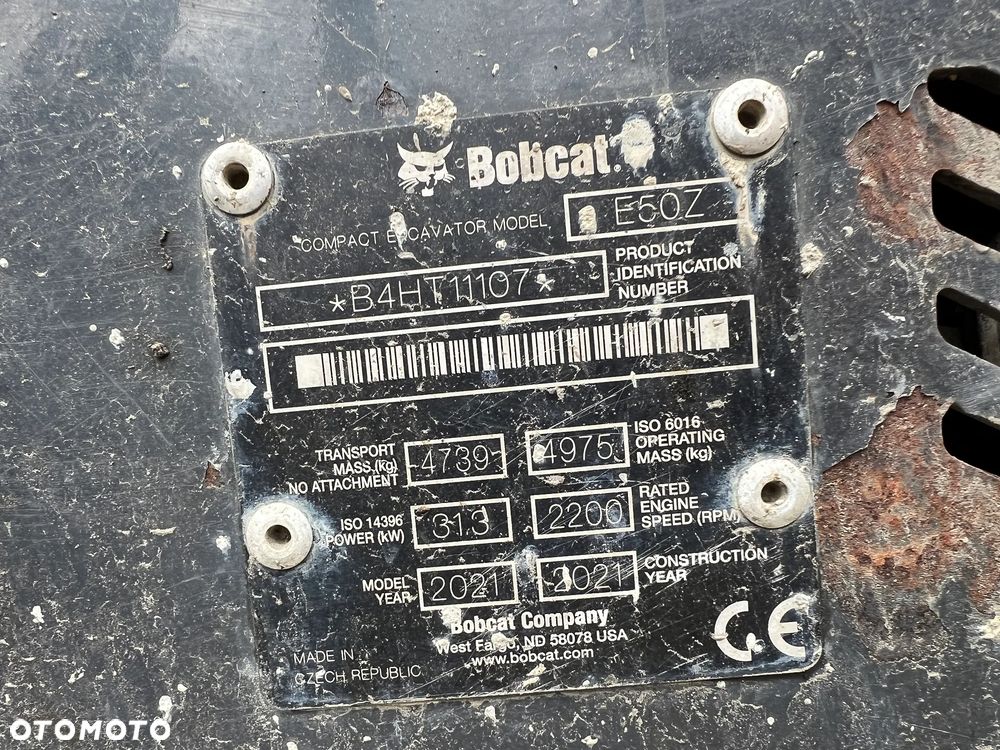 Bobcat E50z | Koparka Gąsienicowa BOBCAT E50 | 5 Ton | Zerowy Obrys | Minikoparka | Klimatyzacja | Nowy Model | w Oryginale | - 8