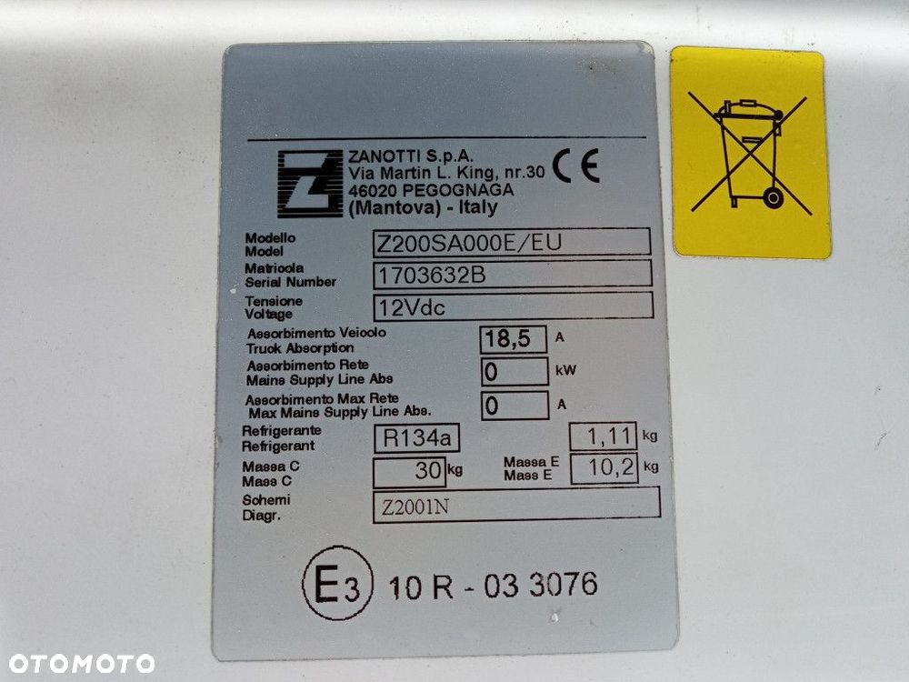 DOBLO II KLIMATYZATOR CHŁODNIA ZANOTTI Z200 ZESTAW - 11