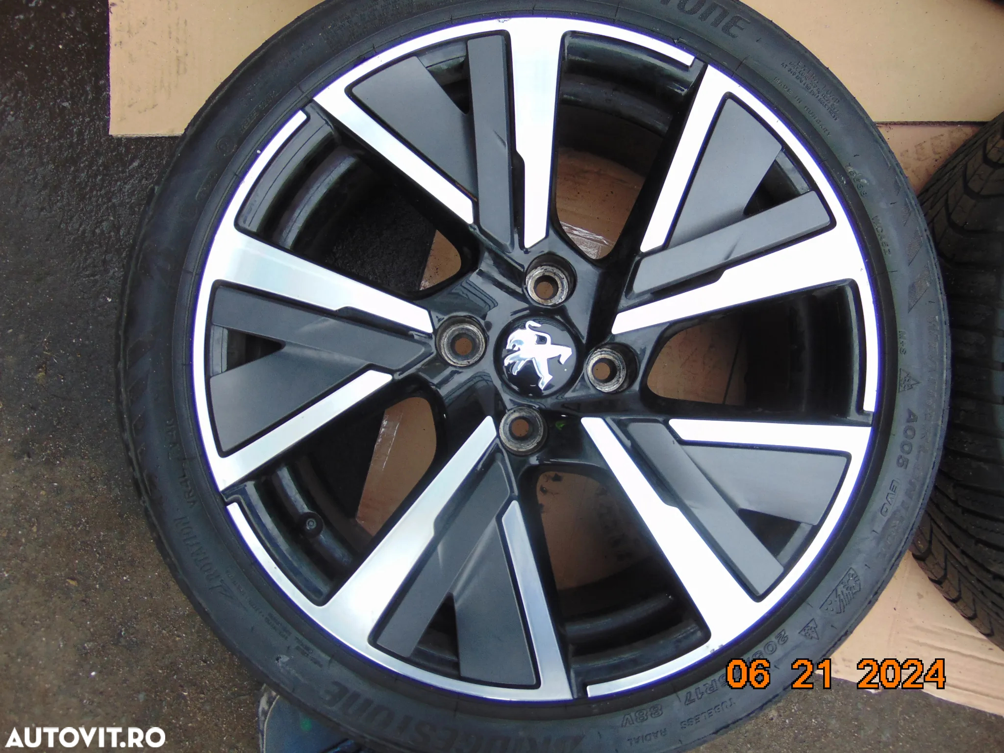 Jante aliaj  Peugeot r17 208 gt line jante aluminiu 208 308 2008 3008 jante cu anvelope r17 citroen c3 c4 c5 ds - 2