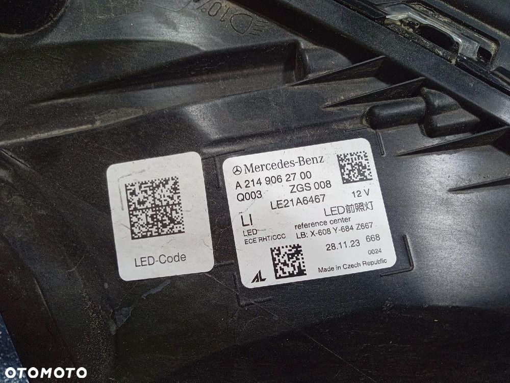 MERCEDES E-KLASA W214 REFLEKTOR LEWY LED HIGH PERFOMANCE EU A2149062700 - 6