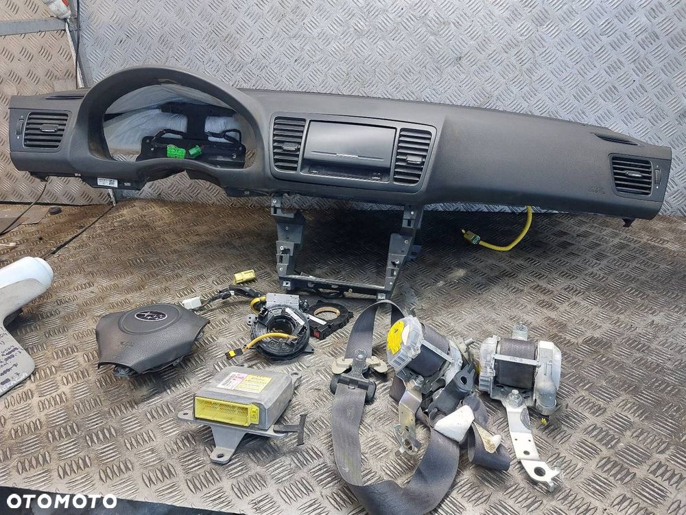 ZESTAW AIRBAG KOKPIT DESKA MODUŁ PODUSZKI PASY TAŚMA SUBARU LEGACY IV - 1