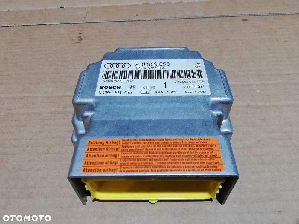 AUDI TT 8J MODUŁ SENSOR AIRBAG PODUSZEK POWIETRZNYCH 8J0959655 - 1