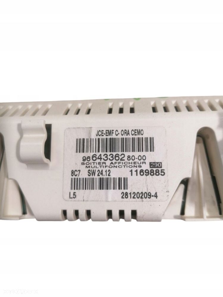 wyświetlacz radia peugeot 307 9664336280 - 3