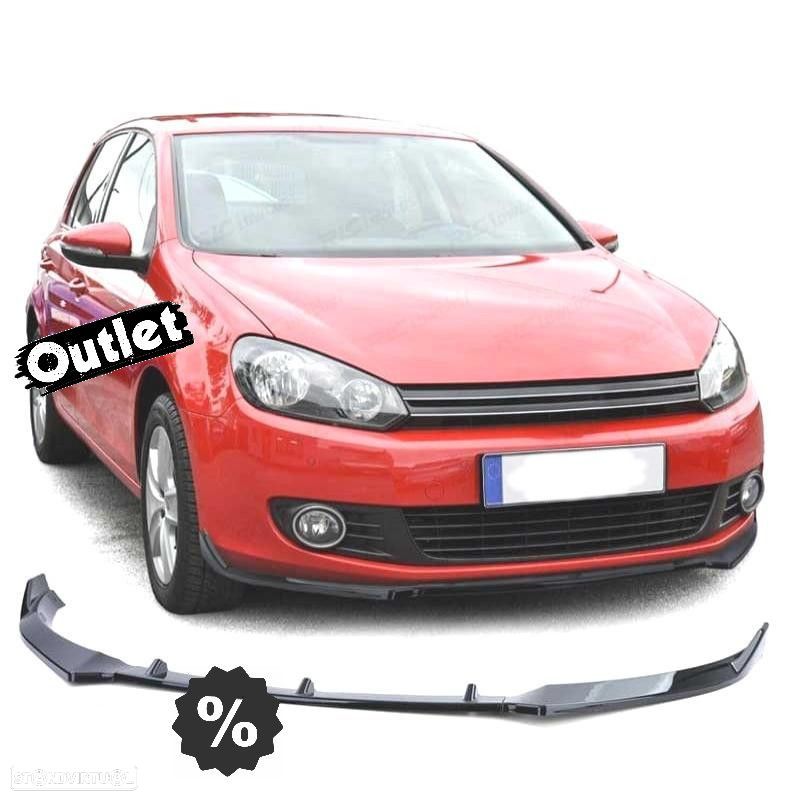C010881C2 SPOILER LIP VOLKSWAGEN VW GOLF 6 08-12 PRETO BRILHANTE - 1