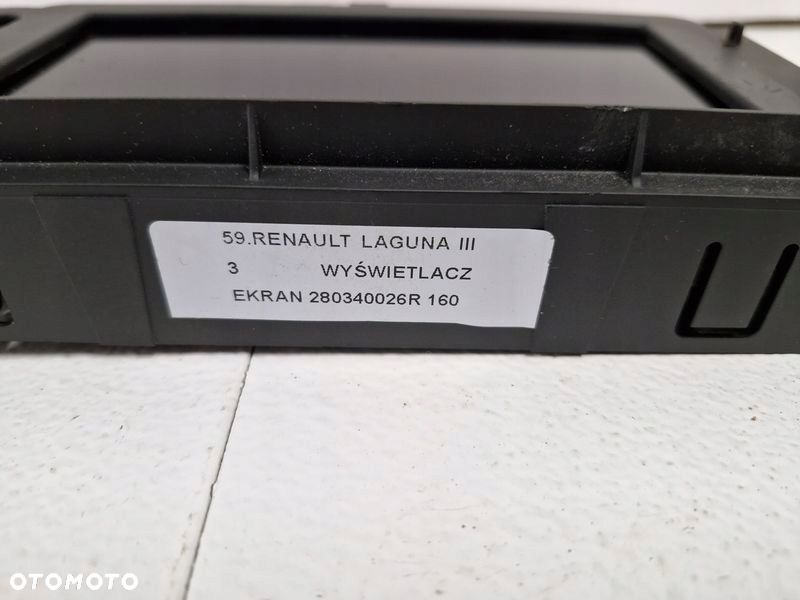 RENAULT LAGUNA 3 III WYŚWIETLACZ EKRAN MONITOR 280340026R - 6