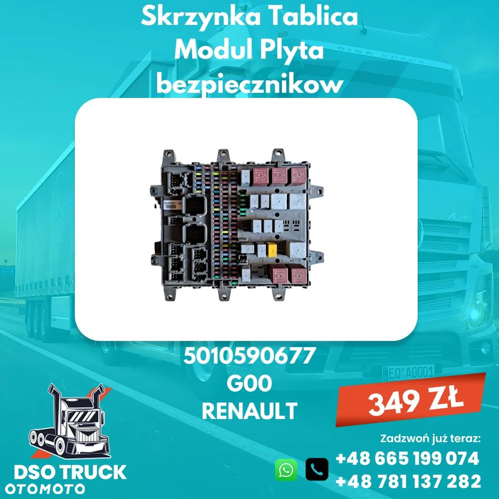 518849112 5010590677 G00 RENAULT Skrzynka Tablica Modul Plyta bezpiecznikow - 1