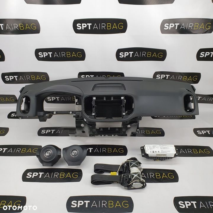 VW TIGUAN I 1 LIFT DESKA ROZDZIELCZA KONSOLA KOKPIT PULPIT PODUSZKI AIRBAG AIR BAG PASY KIT SET - 1