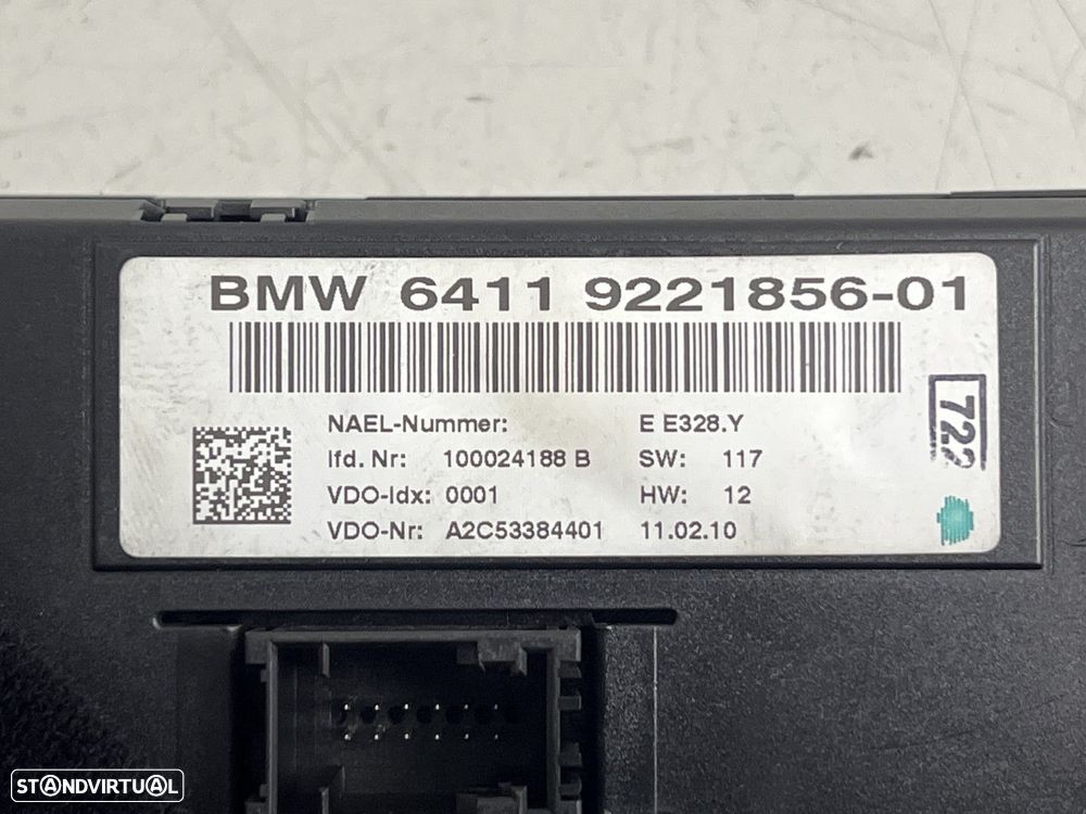 Modulo comando A/C e Sofagem BMW 1 (E87) 922185601 9221856-01 - 3